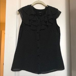 Ann Taylor Polka Dot Sleeveless Blouse